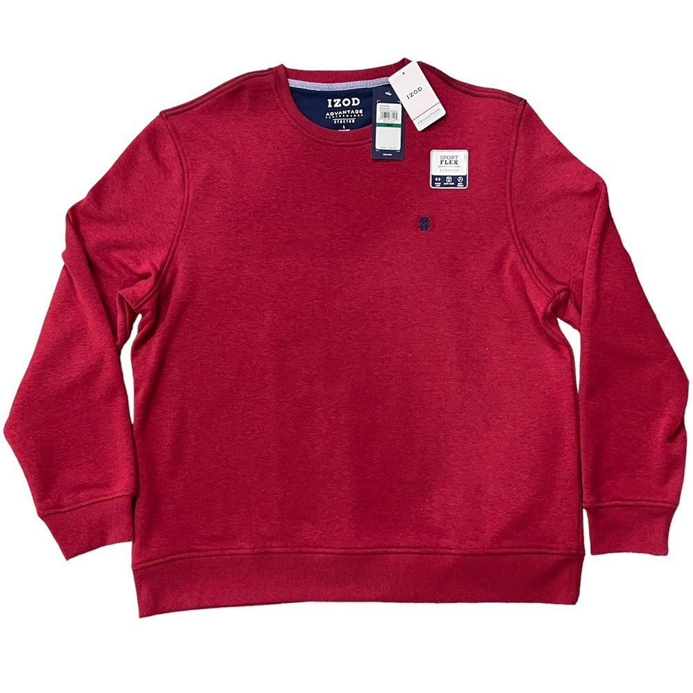 IZOD Men’s Advantage Performance Crewneck,Fleece Pullover, Sweatshirt - NEW!